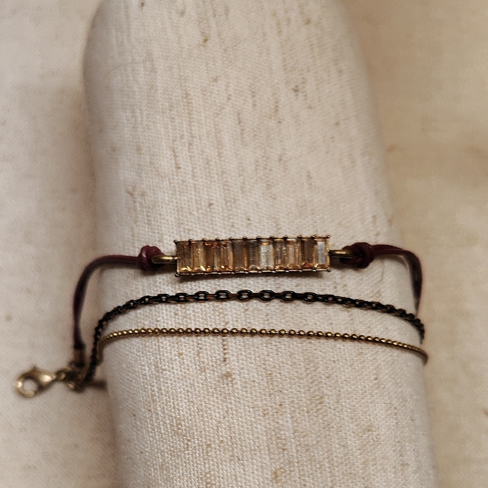 Chloe + Isabel Leather + Baguette Bracelet